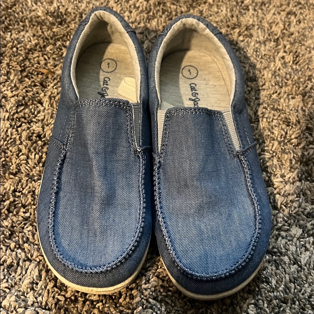 Cat & Jack Denim Blue Slip-On Shoes
